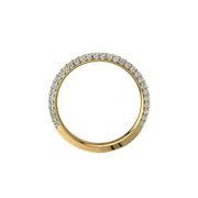 Demi-alliance 75 diamants naturels ronds 0.75 carat or jaune Simona